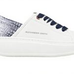 Baskets femme Alexander Smith Eco-Wembley Blanc Dark Avio