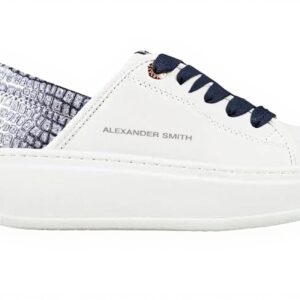 Baskets femme Alexander Smith Eco-Wembley Blanc Dark Avio