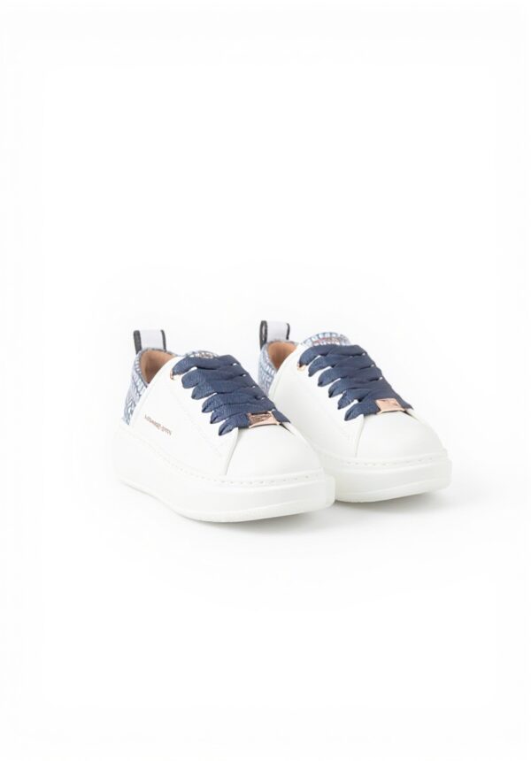 Baskets femme Alexander Smith Eco-Wembley Blanc Dark Avio