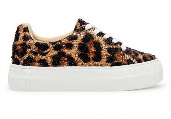 Baskets Betsey Johnson Sidny Femme Strass Plateforme Lacets