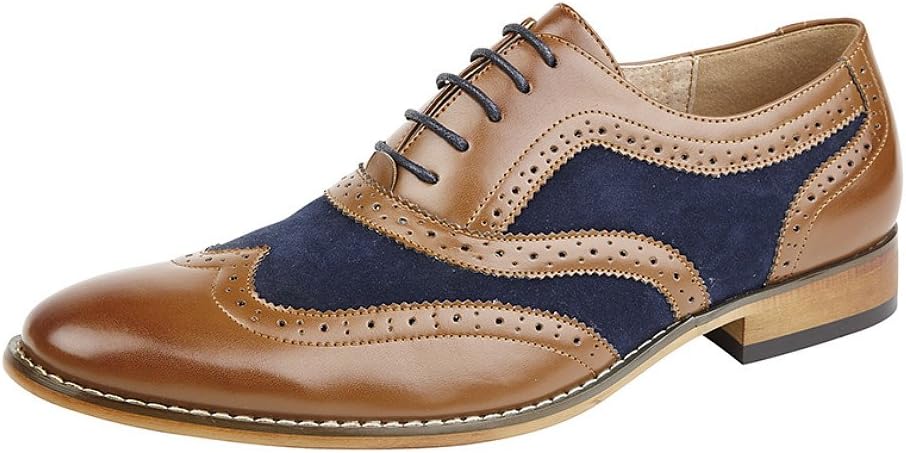 Chaussures Richelieu Homme Cuir Doublure Lacets Marron-0