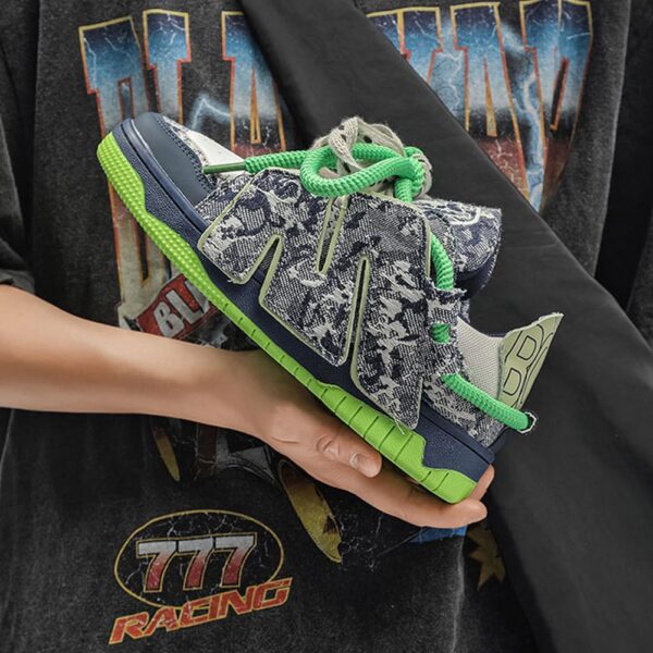 Baskets Chunky Plateforme MiaZane Mesh Cuir Homme Femme-3