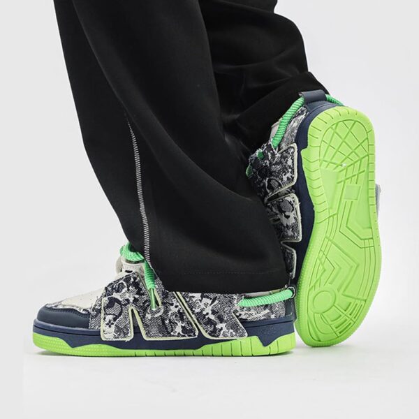 Baskets Chunky Plateforme MiaZane Mesh Cuir Homme Femme-5