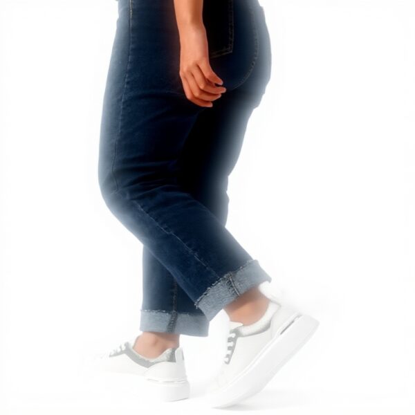 Baskets femme QUEEN HELENA similicuir blanc plateau léger