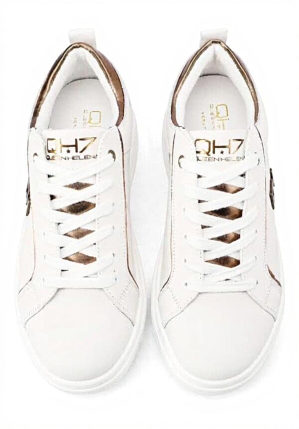 Baskets en cuir QUEEN HELENA platform femmes QH8001 beige