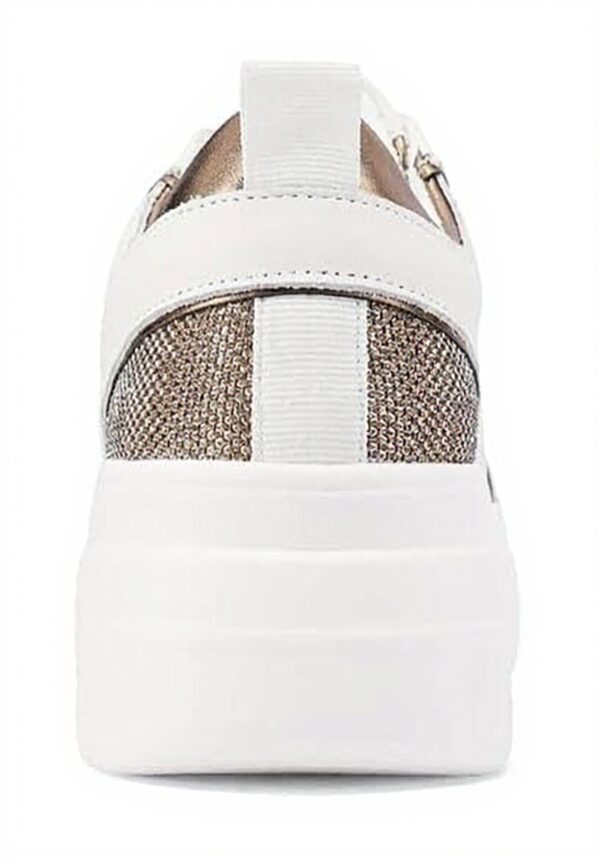 Baskets en cuir QUEEN HELENA platform femmes QH8001 beige