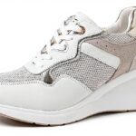 Baskets femme QUEEN HELENA cuir compensé casual QH7014
