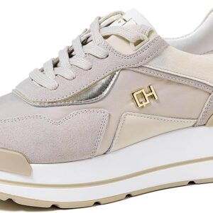 Baskets en Cuir QUEEN HELENA Platform Femmes Confortable-0