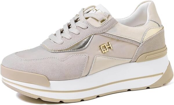 Baskets en Cuir QUEEN HELENA Platform Femmes Confortable-0