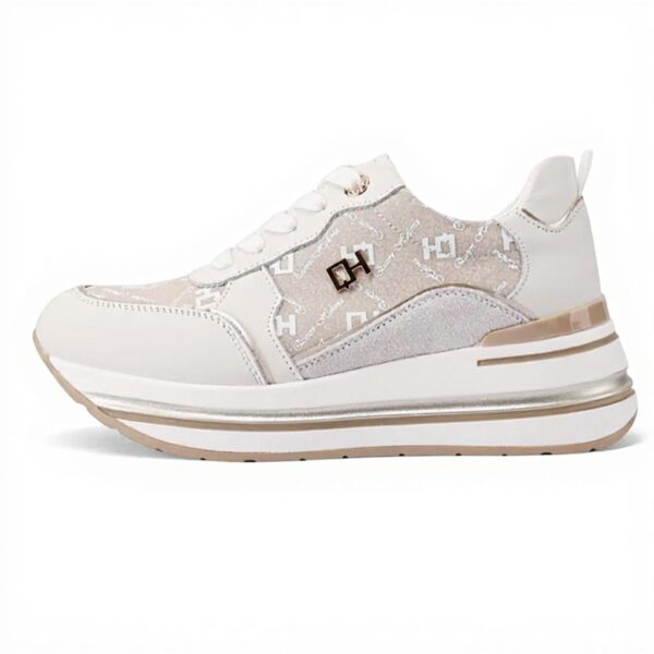 Baskets en cuir QUEEN HELENA compensées casual femmes QH9012