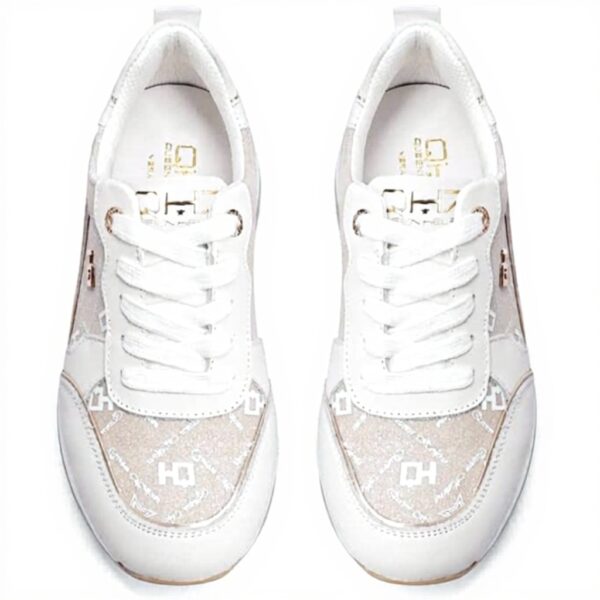 Baskets en cuir QUEEN HELENA compensées casual femmes QH9012