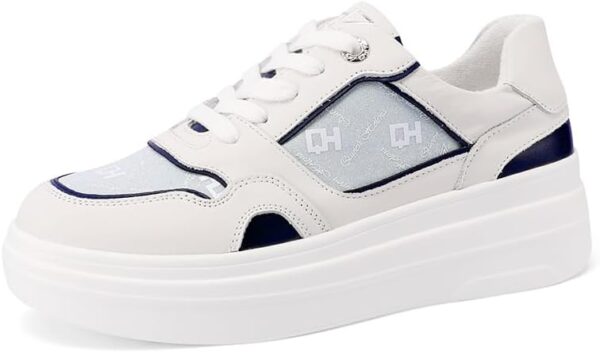 Baskets en cuir véritable QUEEN HELENA platform casual-0