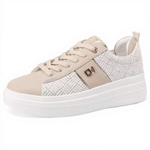 Baskets en Cuir Véritable QUEEN HELENA Platform Léger Femme