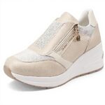 Baskets compensées QUEEN HELENA femme similicuir talon 6,5