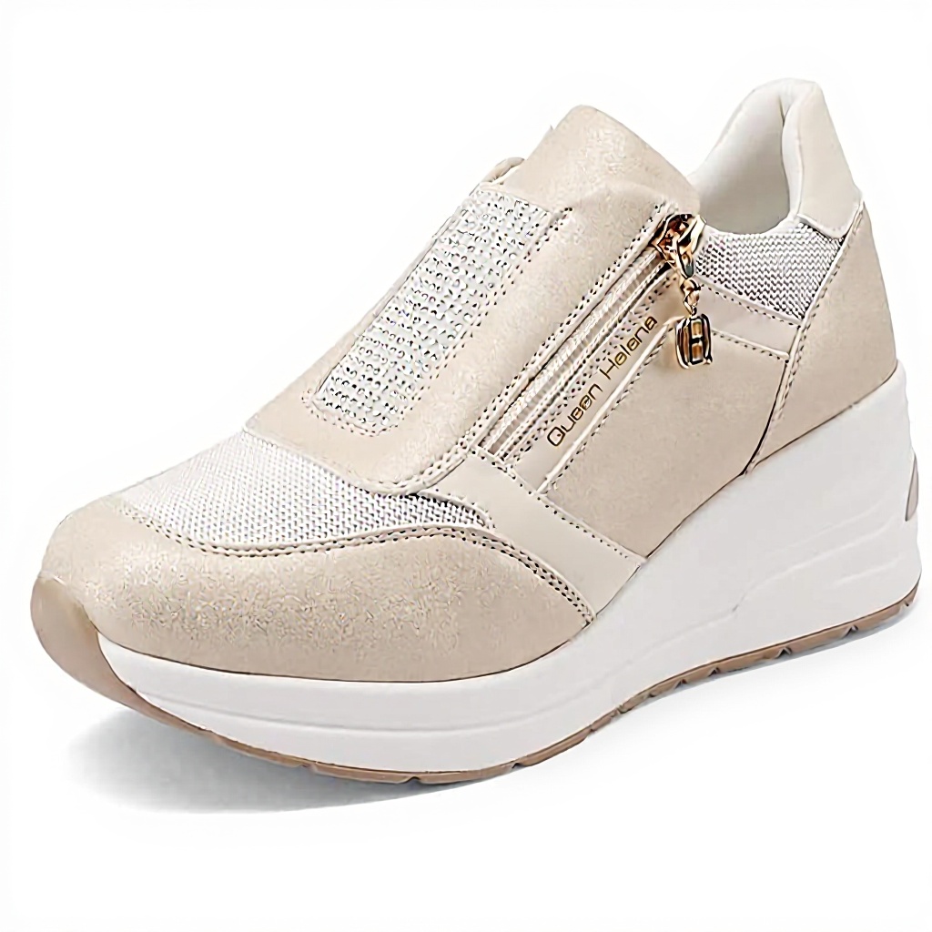 Baskets compensées QUEEN HELENA femme similicuir talon 6,5