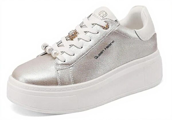 Baskets Platform QUEEN HELENA femme strass similicuir