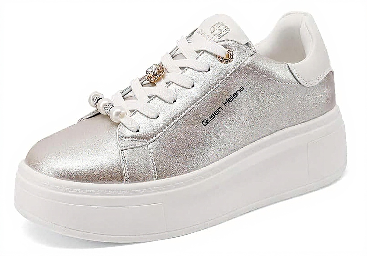 Baskets Platform QUEEN HELENA femme strass similicuir