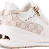 Baskets Platform QUEEN HELENA Femmes Similicuir Blanc-5