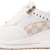 Baskets Platform QUEEN HELENA Femmes Similicuir Blanc-3