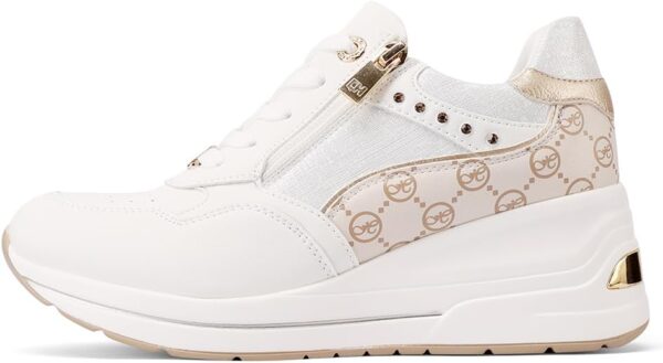 Baskets Platform QUEEN HELENA Femmes Similicuir Blanc-3