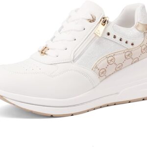 Baskets Platform QUEEN HELENA Femmes Similicuir Blanc-0