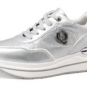 Baskets QUEEN HELENA compensées similicuir femme casual