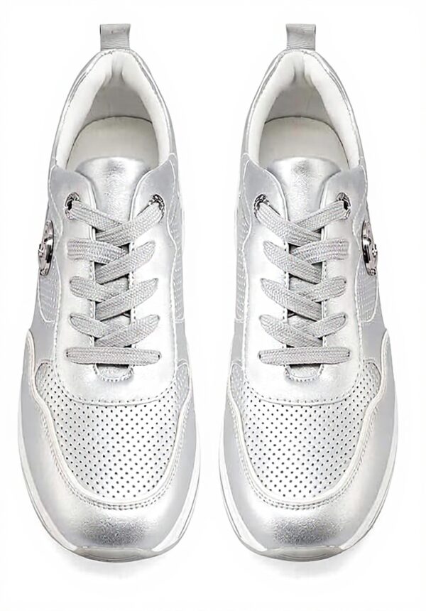Baskets QUEEN HELENA compensées similicuir femme casual