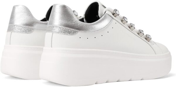Baskets Platform QUEEN HELENA Femmes Similicuir Blanc Argent-5