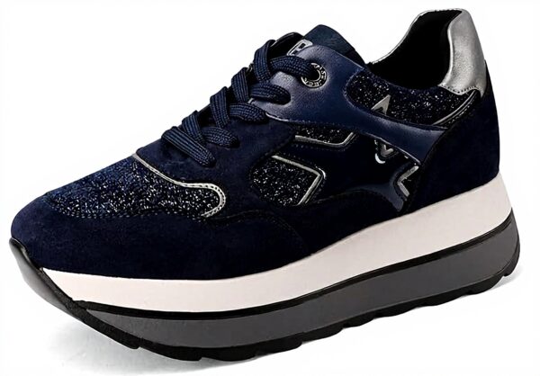 Baskets mode QUEEN HELENA plateforme femme cuir confort