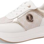 Baskets QUEEN HELENA Platform Sneakers légères Femmes Blanc-0