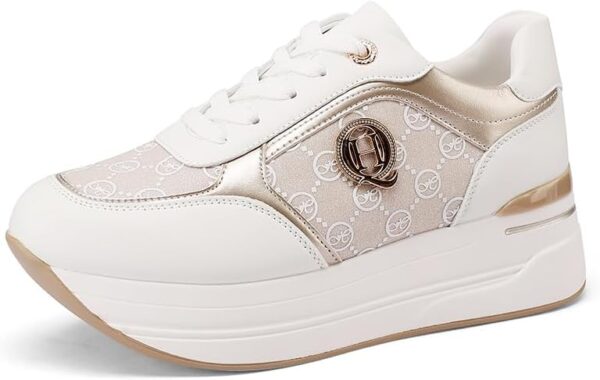 Baskets QUEEN HELENA Platform Sneakers légères Femmes Blanc-0