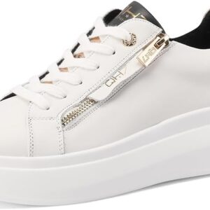 Baskets en cuir QUEEN HELENA QH8003 plateforme femme-0