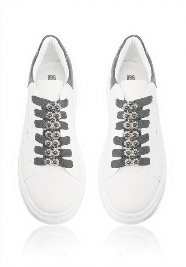 Baskets QUEEN HELENA Platform Perles Femme Cuir Synthétique