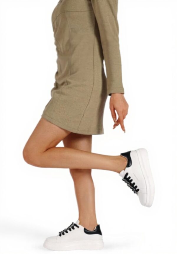 Baskets QUEEN HELENA Platform Perles Femme Cuir Synthétique