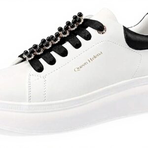 Baskets QUEEN HELENA Platform Perles Femme Cuir Synthétique