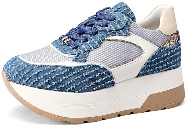 Baskets QUEEN HELENA Sneakers Platform Femme Léger