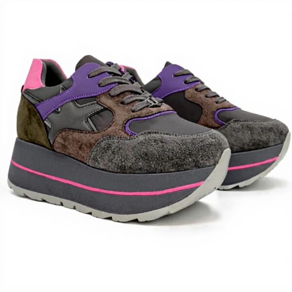 Baskets QUEEN HELENA Femme Similicuir Légeres Confort
