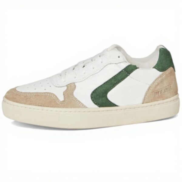 Steve Madden Baskets Homme Cuir Blanc Vert Mode Athlétique