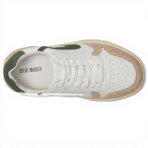 Steve Madden Baskets Homme Cuir Blanc Vert Mode Athlétique