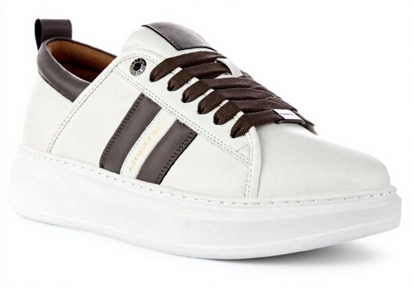 Baskets mode homme Alexander Smith vegan blanc gris EU 43