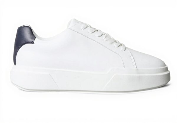 Chaussures basses Calvin Klein homme lacets blanc bleu