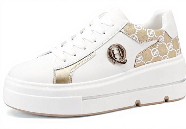 Baskets femme QUEEN HELENA plateforme léger cuir synthétique