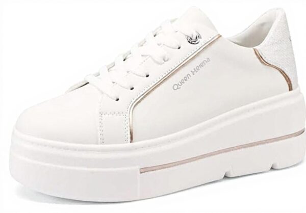 QUEEN HELENA Baskets Platform Femmes Similicuir Confortable