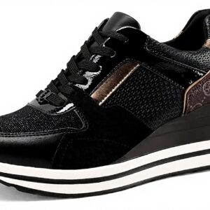 Baskets compensées QUEEN HELENA Femme similicuir