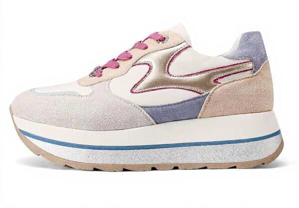 QUEEN HELENA Baskets Platform Femmes Similicuir Confortable