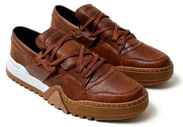Baskets homme Solaress 067 cuir synthétique décontractées