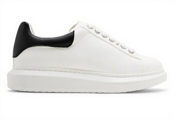 Baskets Steve Madden homme cuir végétalien givré blanc