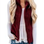 Manteau sans manche femme Generic léger chaud cou haut-0