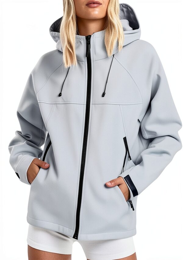 Sweat capuche femme Generic léger fermeture éclair couleurs-0
