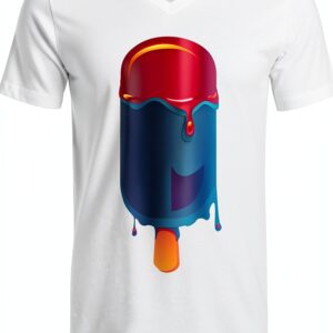 T-shirt col V homme coton peigné gris noir blanc tailles-0